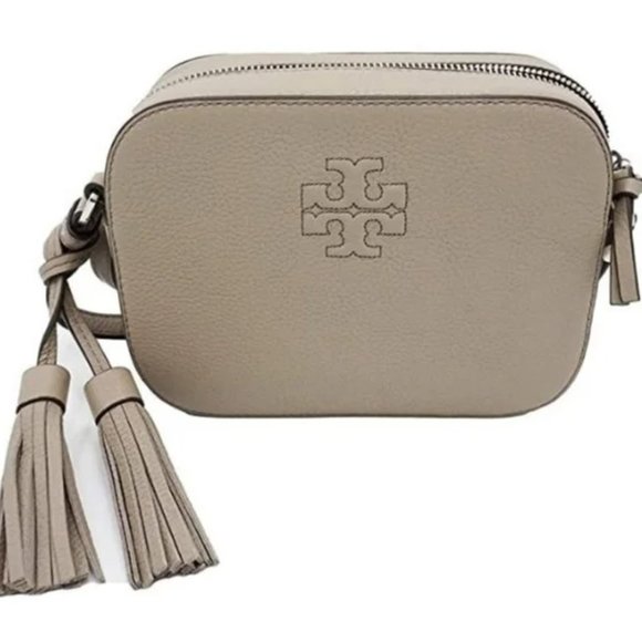 Tory Burch Handbags - Tory Burch Thea Camera Shoulder Bag French Gray NWT